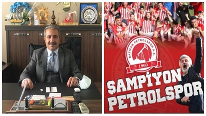 BAŞKAN ŞEFİK ÖNER `DEN ŞAMPİYON BATMAN PETROL SPOR ` U KUTULUYORUM