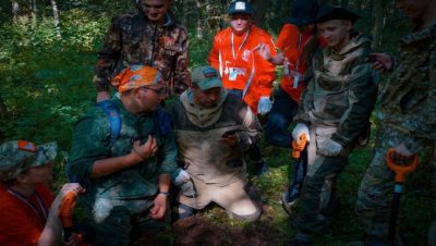 Активисты МГЕР и «Волонтёрской Роты» подняли в Ржевском районе останки 200 бойцов Красной Армии